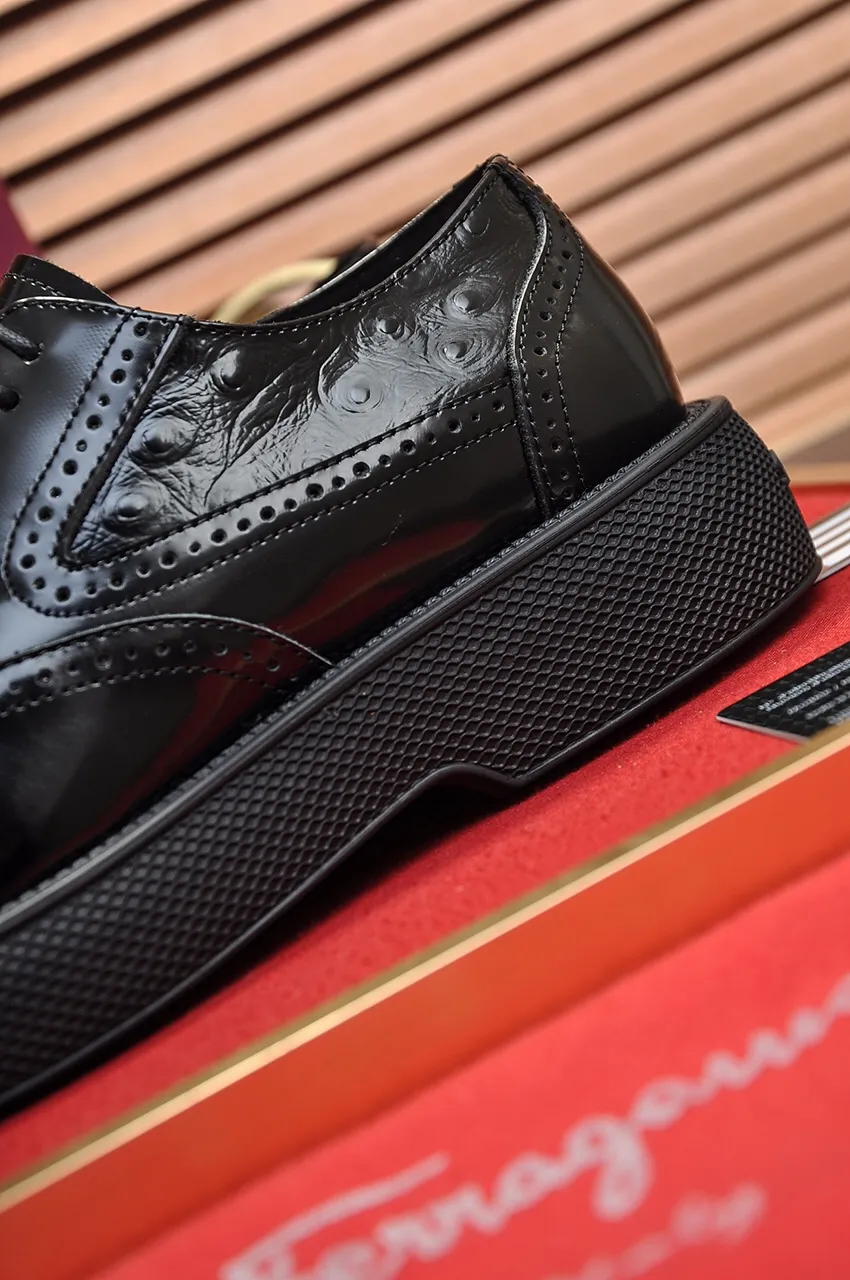 Men's shoes 💰720💶 [Ferragamo/Ferragamo] The latest model in the counter. Original imported open-sided high-quality cowhide hand-woven + imported 🐂 cowhide + original luxury metal buckle + original combination outsole. Comparison without pressure 38--45 (45 custom-made)